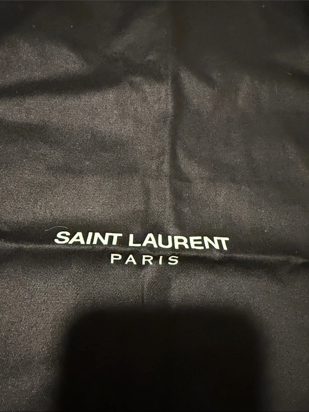 Saint Laurent Black Nylon Shopper Tote with White Logo
